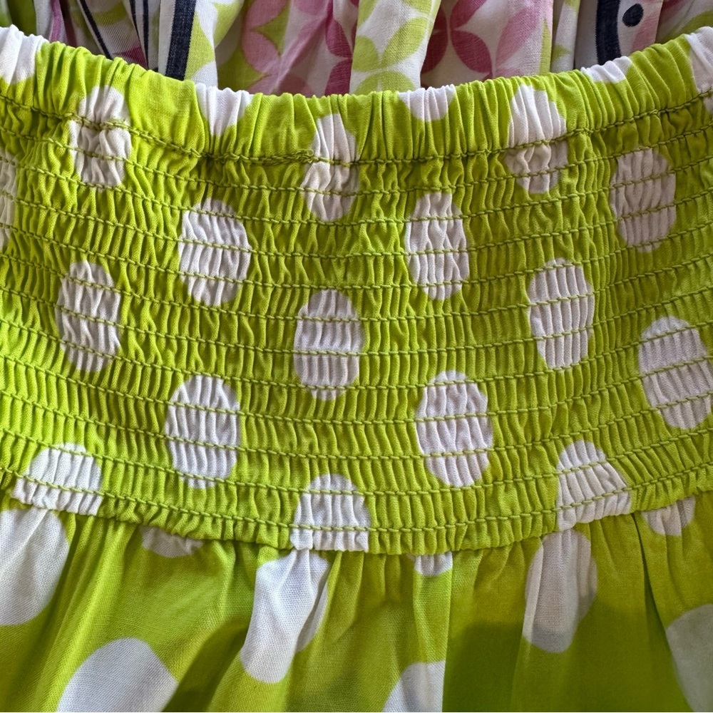 NWT Off-Shoulder Lime Pink Seaside Polka Dot Top (3X) - Picture 11 of 14